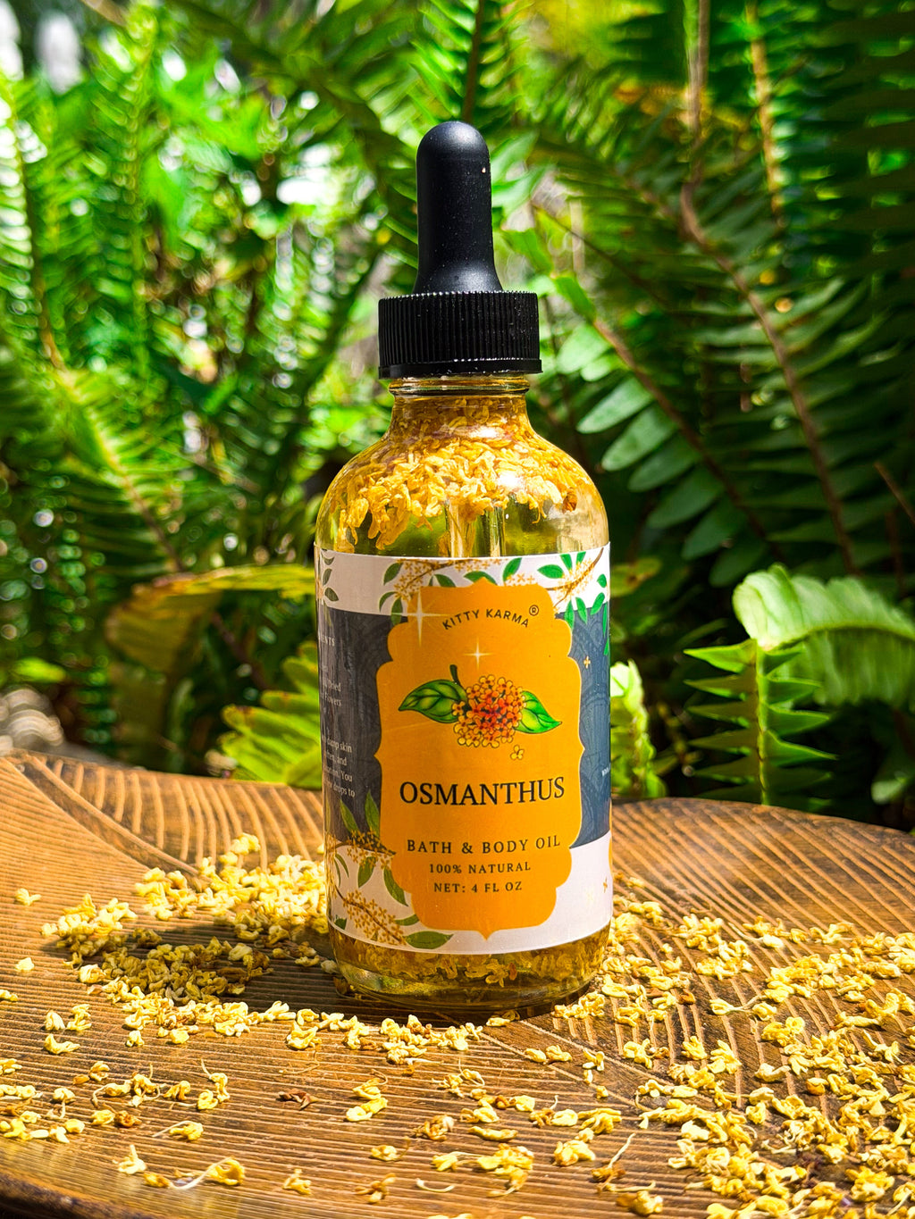 Osmanthus Body & Bath Oil – Botanical Skin-Nourishing Oil | Kitty Karma Studio
