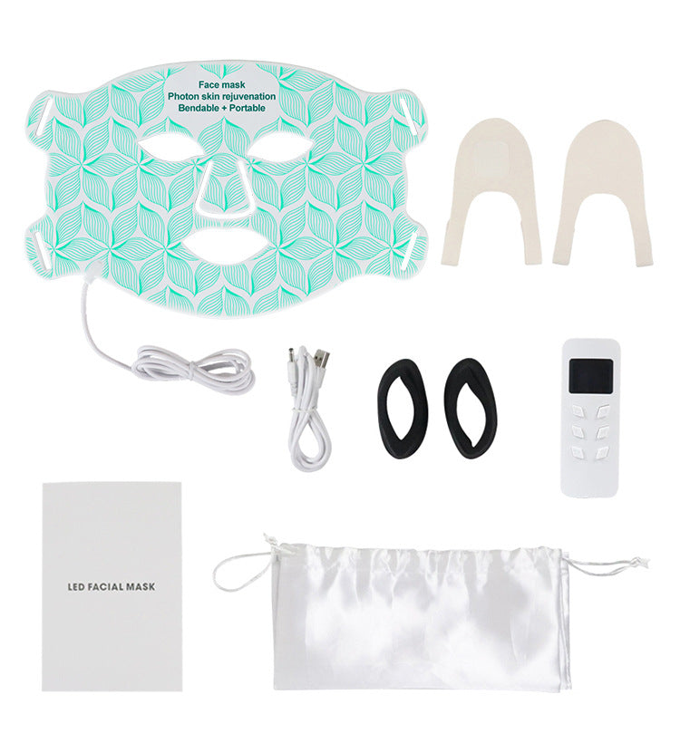 8-Color LED Light Therapy Silicone Beauty Mask for Skin Rejuvenation