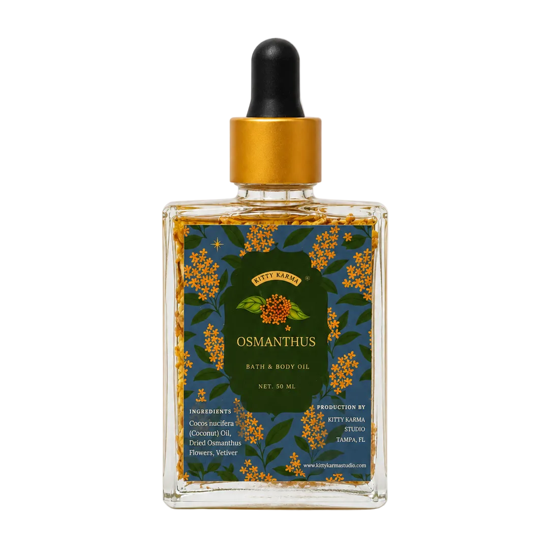 Osmanthus Body & Bath Oil – Botanical Skin-Nourishing Oil | Kitty Karma Studio
