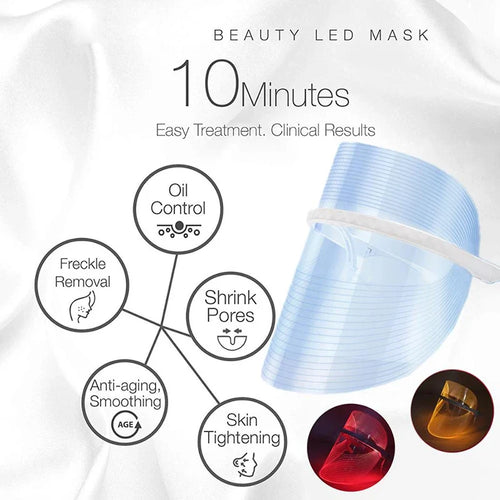 3-Color LED Light Therapy Face Mask