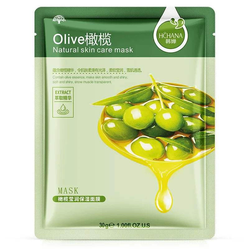 Natural Plant-Based Korean Sheet Face Mask (10-Pack)