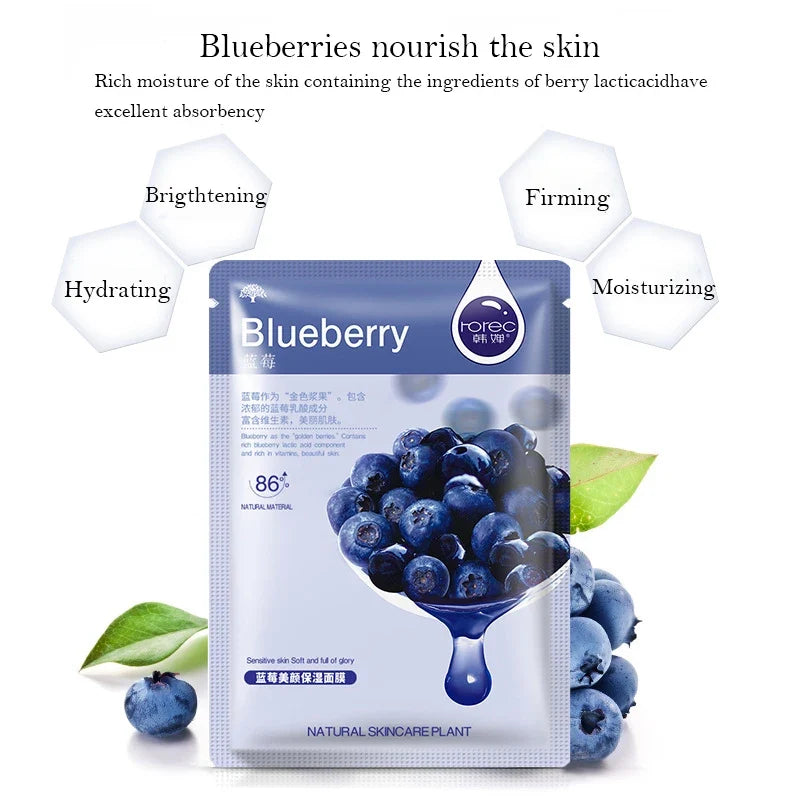 Natural Plant-Based Korean Sheet Face Mask (10-Pack)