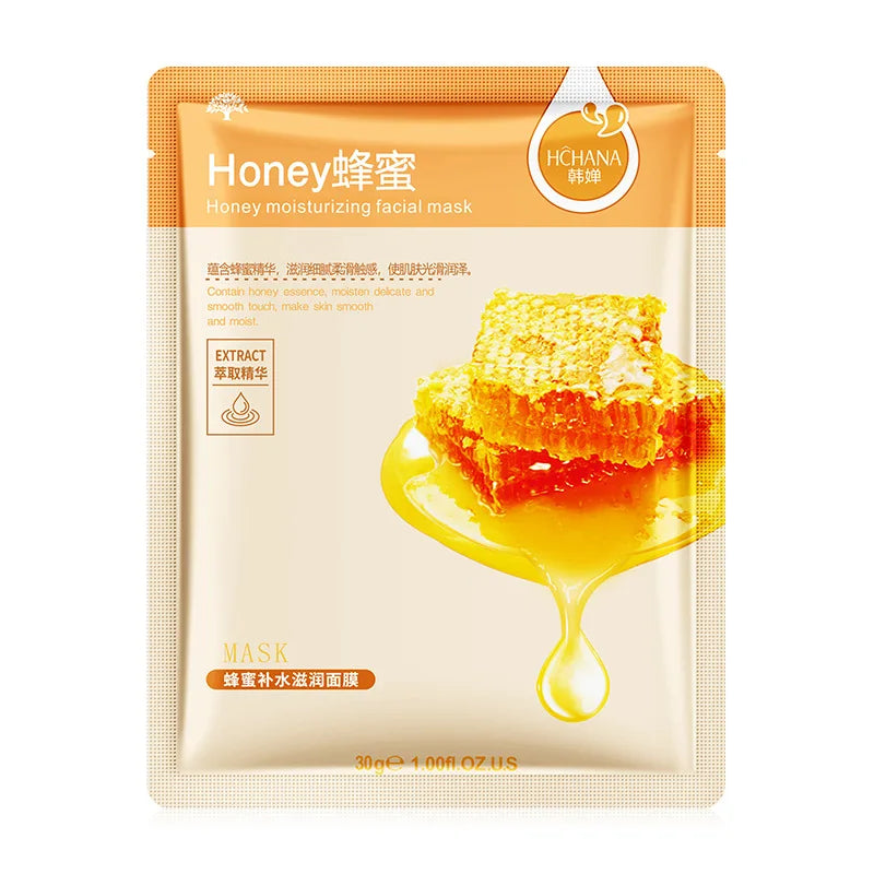 Natural Plant-Based Korean Sheet Face Mask (10-Pack)