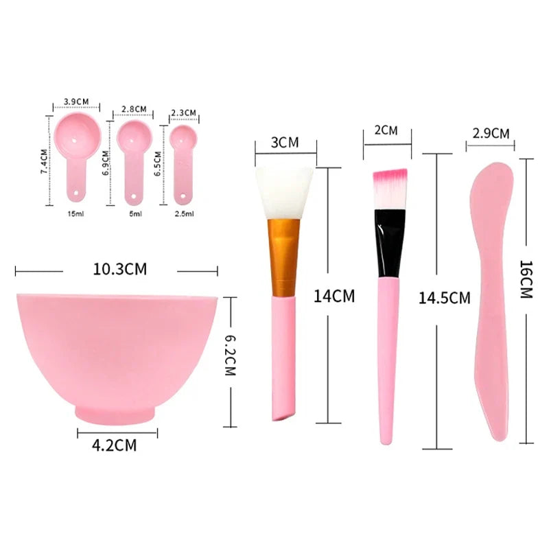 7-Piece Facial Mask Mixing & Application Set – DIY Skin Care Tools