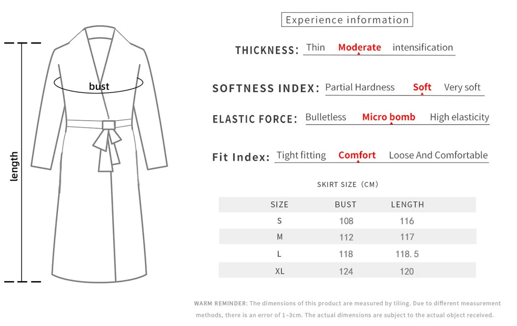 Women's Elegant Long Sleeve Robe – Luxury Satin Sleepwear for Home