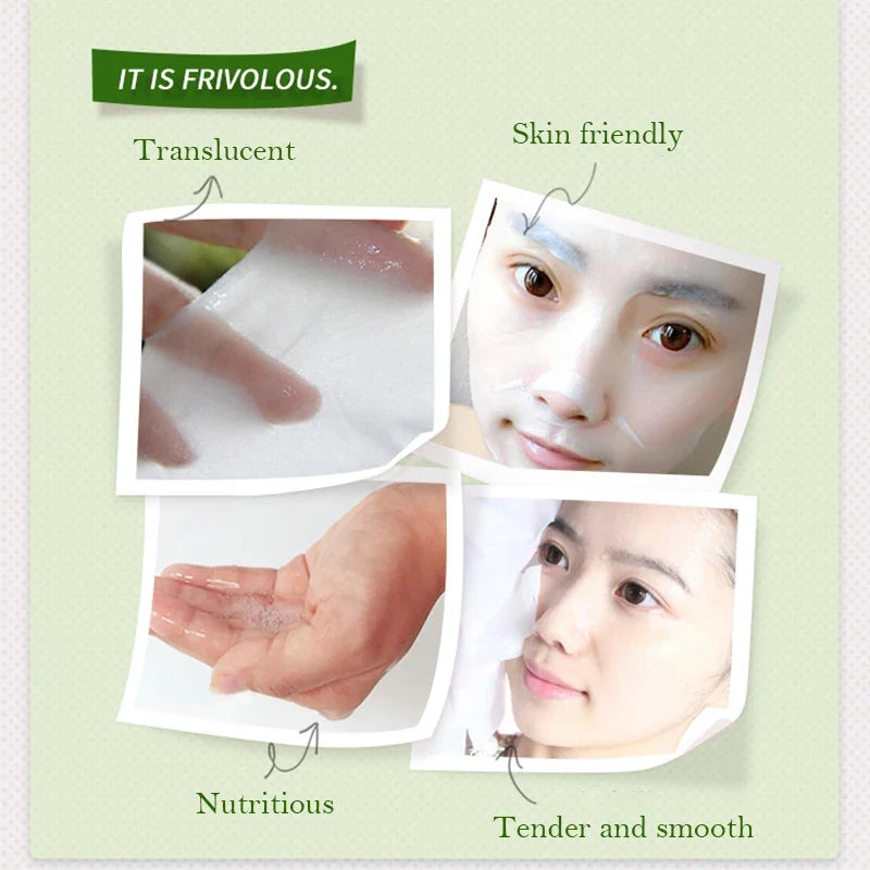 Natural Plant-Based Korean Sheet Face Mask (10-Pack)