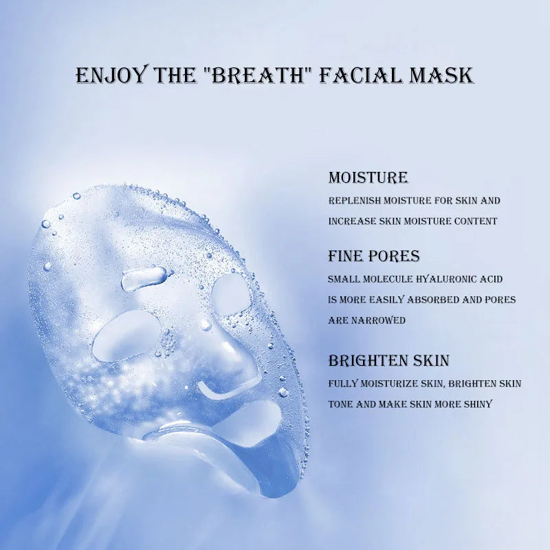 Hyaluronic Acid & Niacinamide Sheet Mask 10-Pack – Hydrating & Pore-Minimizing