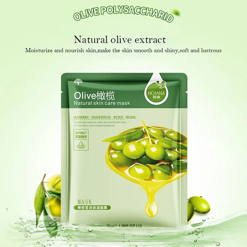 Natural Plant-Based Korean Sheet Face Mask (10-Pack)