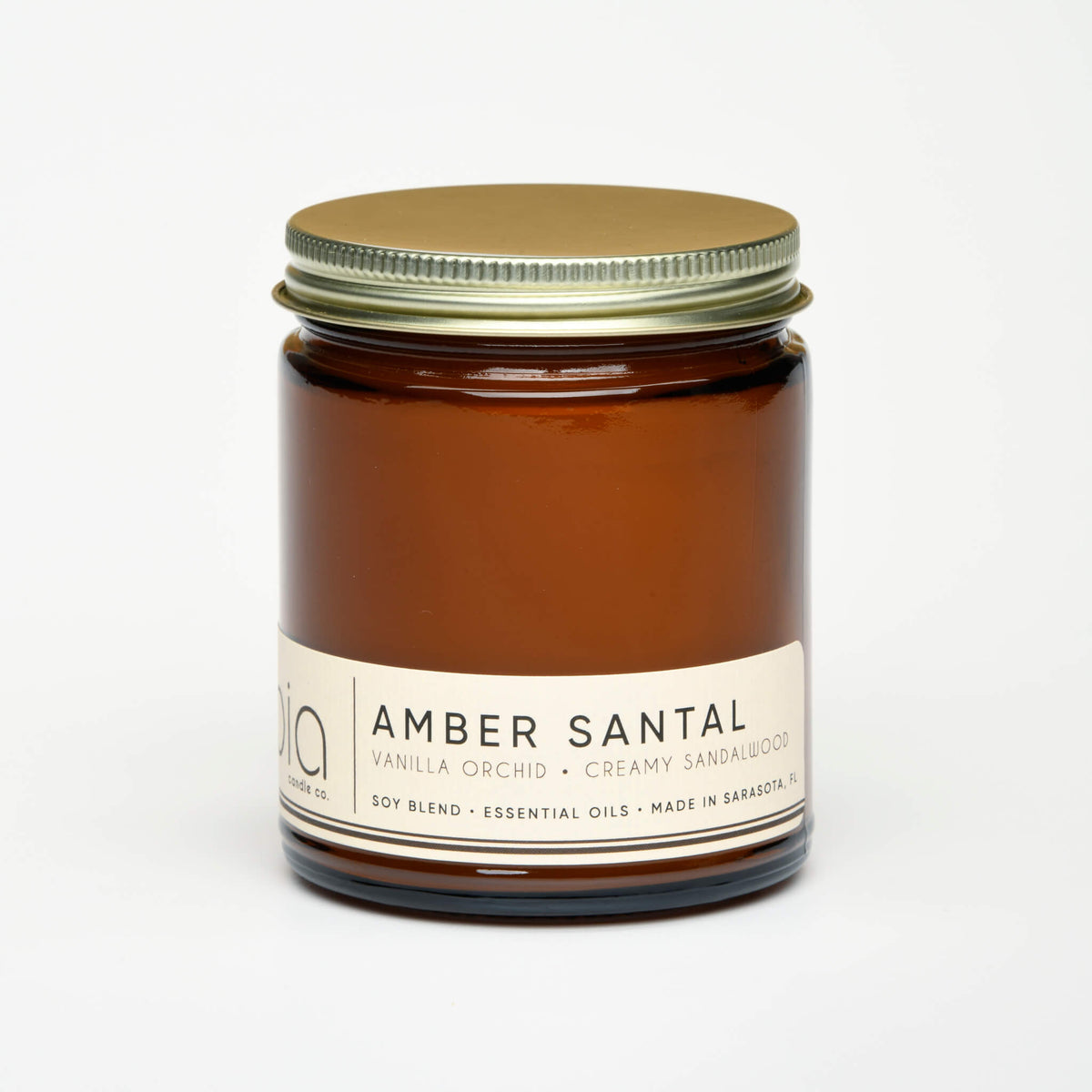 Amber Santal Soy Blend Candle — Sweet Amber, Creamy Sandalwood & Vanilla Orchid