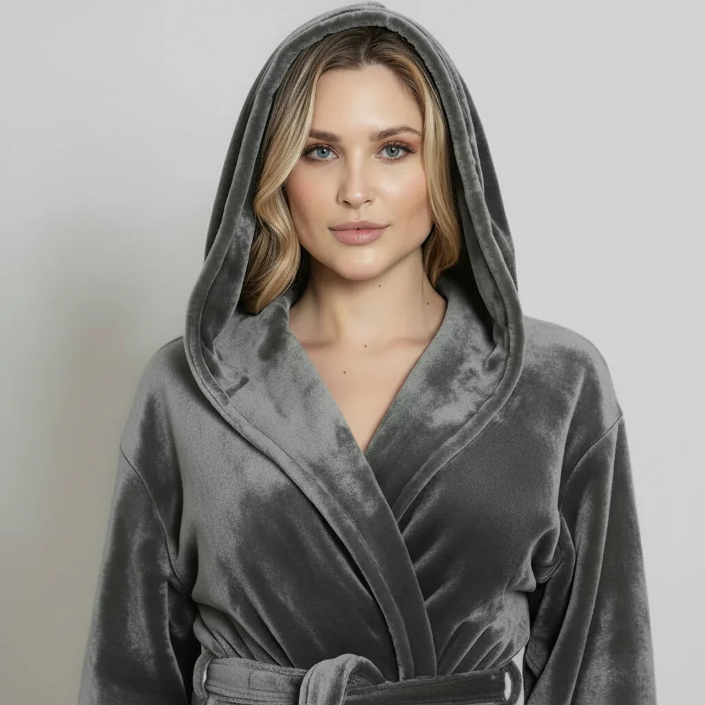 Women's Plush Hooded Robe – Cozy Spa-Worthy Comfort at Home