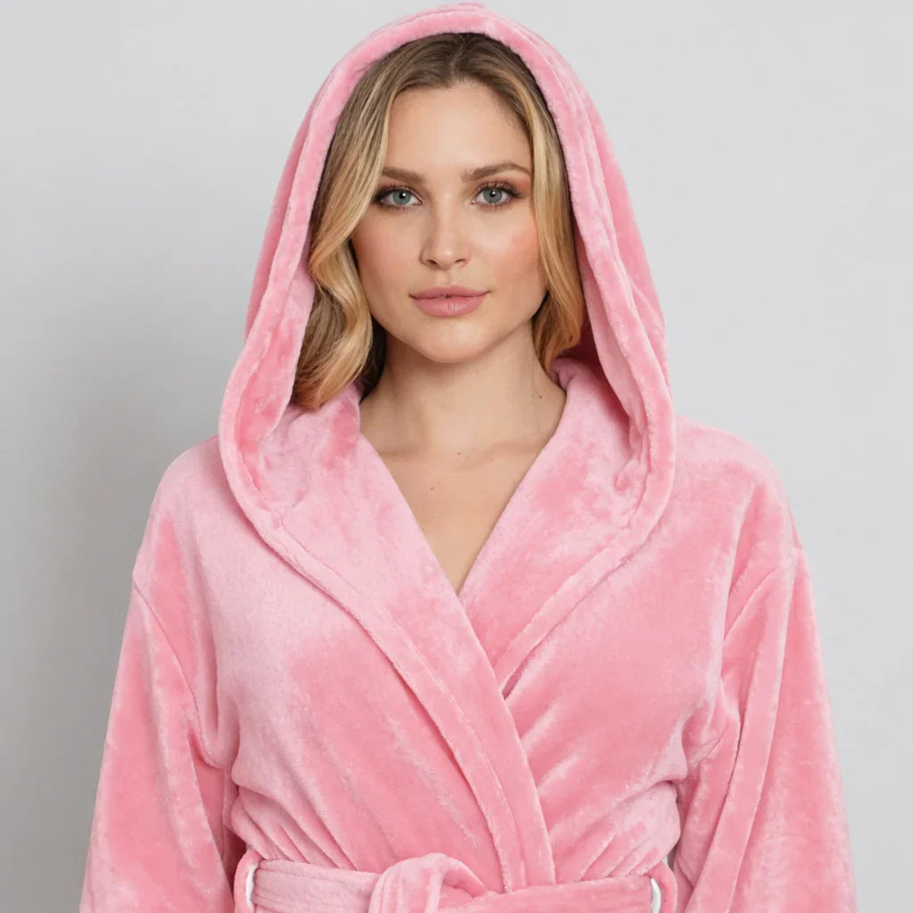 Women's Plush Hooded Robe – Cozy Spa-Worthy Comfort at Home