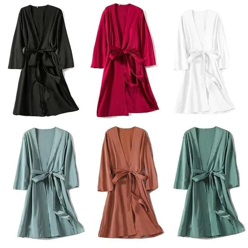 V-Neck Short Robe – Soft & Flirty Robe for Women