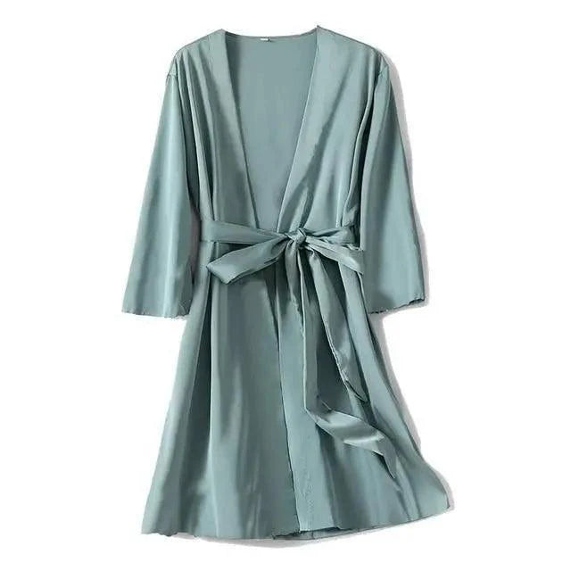 V-Neck Short Robe – Soft & Flirty Robe for Women
