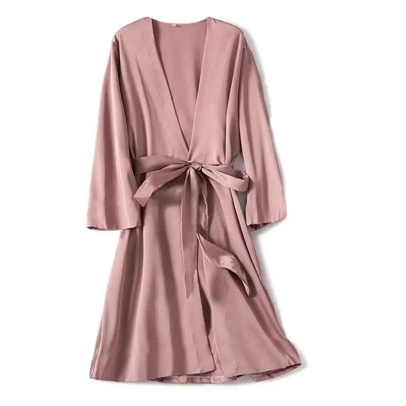 V-Neck Short Robe – Soft & Flirty Robe for Women