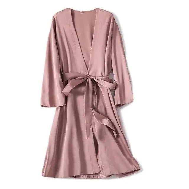 V-Neck Short Robe – Soft & Flirty Robe for Women
