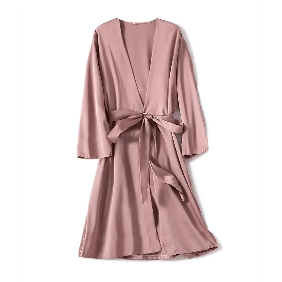 V-Neck Short Robe – Soft & Flirty Robe for Women