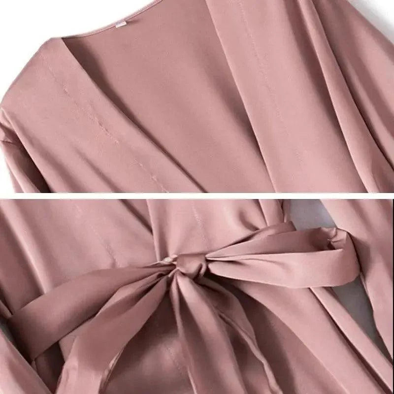 V-Neck Short Robe – Soft & Flirty Robe for Women