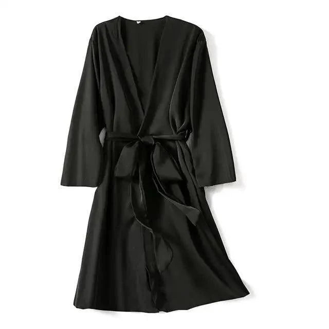 V-Neck Short Robe – Soft & Flirty Robe for Women