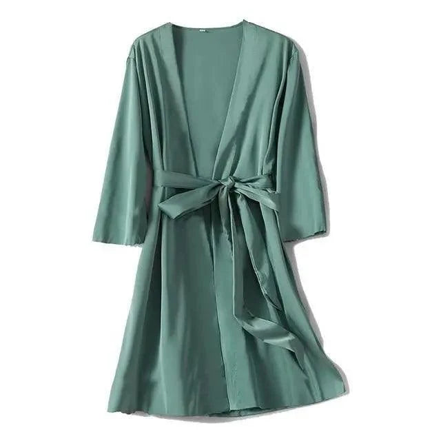 V-Neck Short Robe – Soft & Flirty Robe for Women
