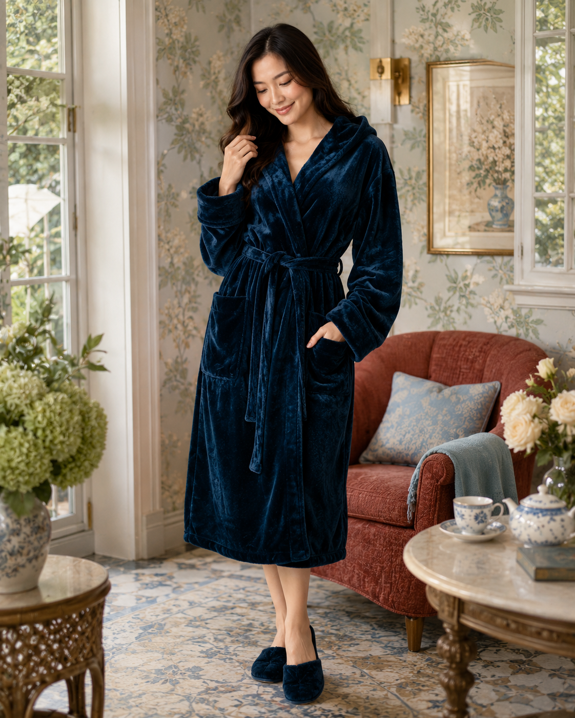 Women's Plush Hooded Robe – Cozy Spa-Worthy Comfort at Home
